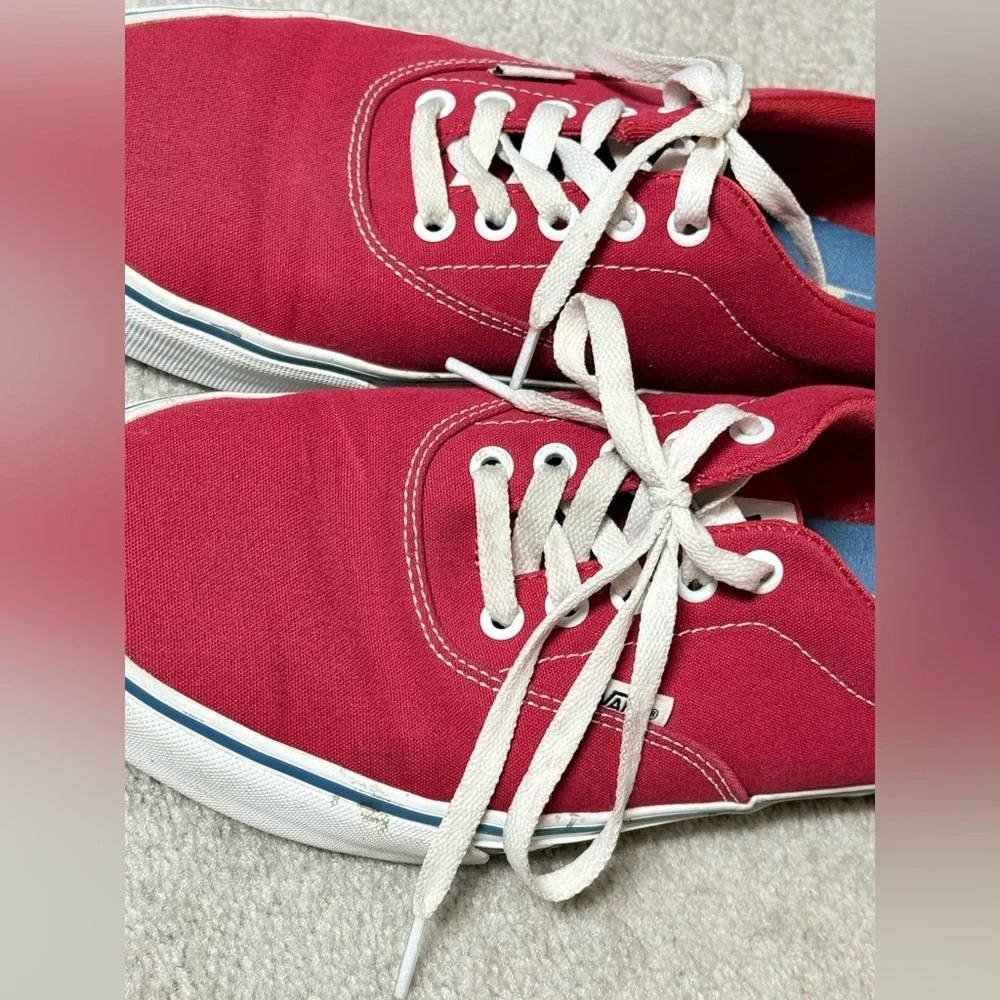 Vans Doheny Red white black Check Side Wall Skate Shoe 10.5 checkered - Picture 3 of 11